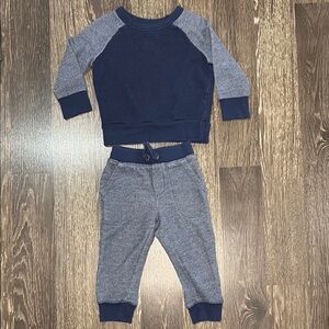 Kids Navy and Gray Sweatshirt and Jogger Set size 18 months